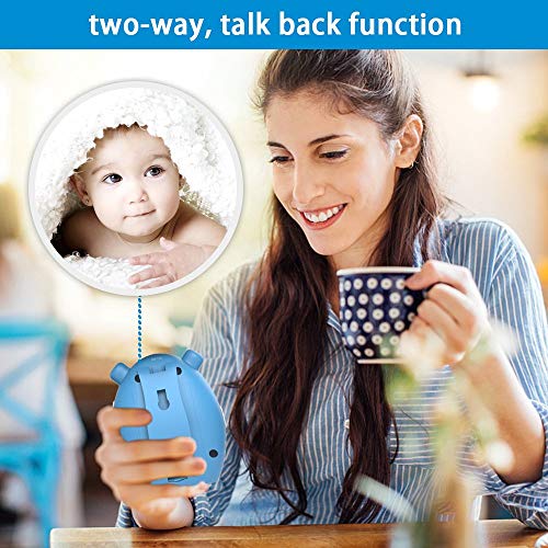 TENKER Two-way Baby Audio Monitor with Temperature Sensor and Power Save Mode, Digital Talk-back Intercom System for up to 1,000ft Extended Range, Always Connected to Your BabyÂ 