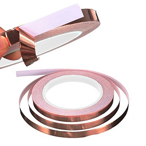 3 Pack Copper Foil Tape with Double-sided Conductive Adhesive for EMI Shielding, Slug Repellent, Paper Circuits, Electrical Repairs, Grounding - Thumbnail 4