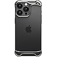 Arc Pulse Compatible with iPhone 16 Pro Max Phone Case (2024), Minimalist Protective Shock Absorption Aerospace Grade Aluminum Shells + Elastomer Inlays Easy Fit 6.9 inch (Aluminum Polished Graphite)