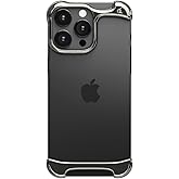 Arc Pulse Compatible with iPhone 16 Pro Max Phone Case (2024), Minimalist Protective Shock Absorption Aerospace Grade Aluminum Shells + Elastomer Inlays Easy Fit 6.9 inch (Aluminum Polished Graphite)