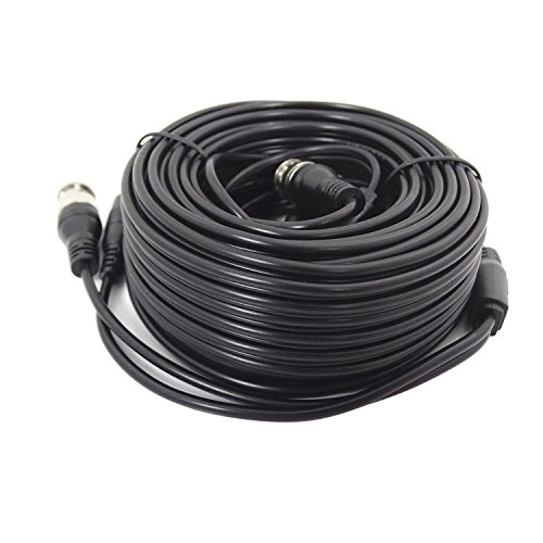 TIGERSECU 4 Pack 60-Feet (18 Meters) BNC Video Power Cables for CCTV Security Camera and Surveillance Systems (4-Pack, Black)