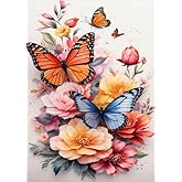 Camocin Diamond Art Kits For Adults – Butterfly Wishing Bottle 5D Diamond Painting, 14x14 Inch, DIY Home Decor
