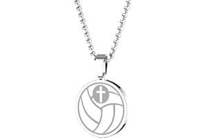 HOFOYA Sports Athletes Necklace with Inspiring Bible Quote from Phil 4:13 Baseball Basketball Football Soccer Volleyball Pendant Jewelry Gift for Men Teen boys girls,Christ Baptist gifts.