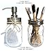 The Southern Jarring Co. Bathroom Accessories Lid Set - Jars NOT Included - Mason Jar Hand Soap Dispenser and Toothbrush Holder Lids - Modern Farmhouse Bathroom Decor (Brushed Stainless Steel)