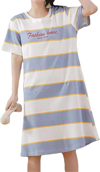 Amazon Infabe パジャマ ルームワンピース レディース 部屋着 長袖 半袖 春夏秋冬 ロング丈 ゆったり かわいい ルームウェア 柔らかい 綿 プレゼント ルームワンピース ネグリジェ 通販