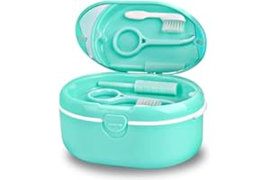 POZLLE Retainer Denture Bath Case Cup Box Holder Storage Soak Container With mirror Retainer Case,Orthodontics Mouth Guard Case,Suitable for Dentures, Chews and Removal Tool with Braces（green）…