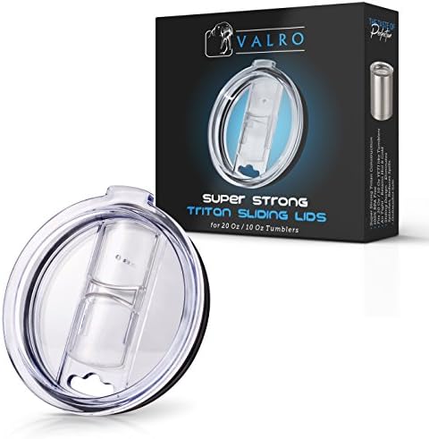 1 NEW SPLASH PROOF Tritan Old RTIC Lid - Premium Tumbler Replacement, Spill Resistant, Fits 20 Oz Rambler Yeti Lids, Ozark, 3.45” Rim, Open Close Sliding Closure, Straw Friendly, BPA Free, by VALRO