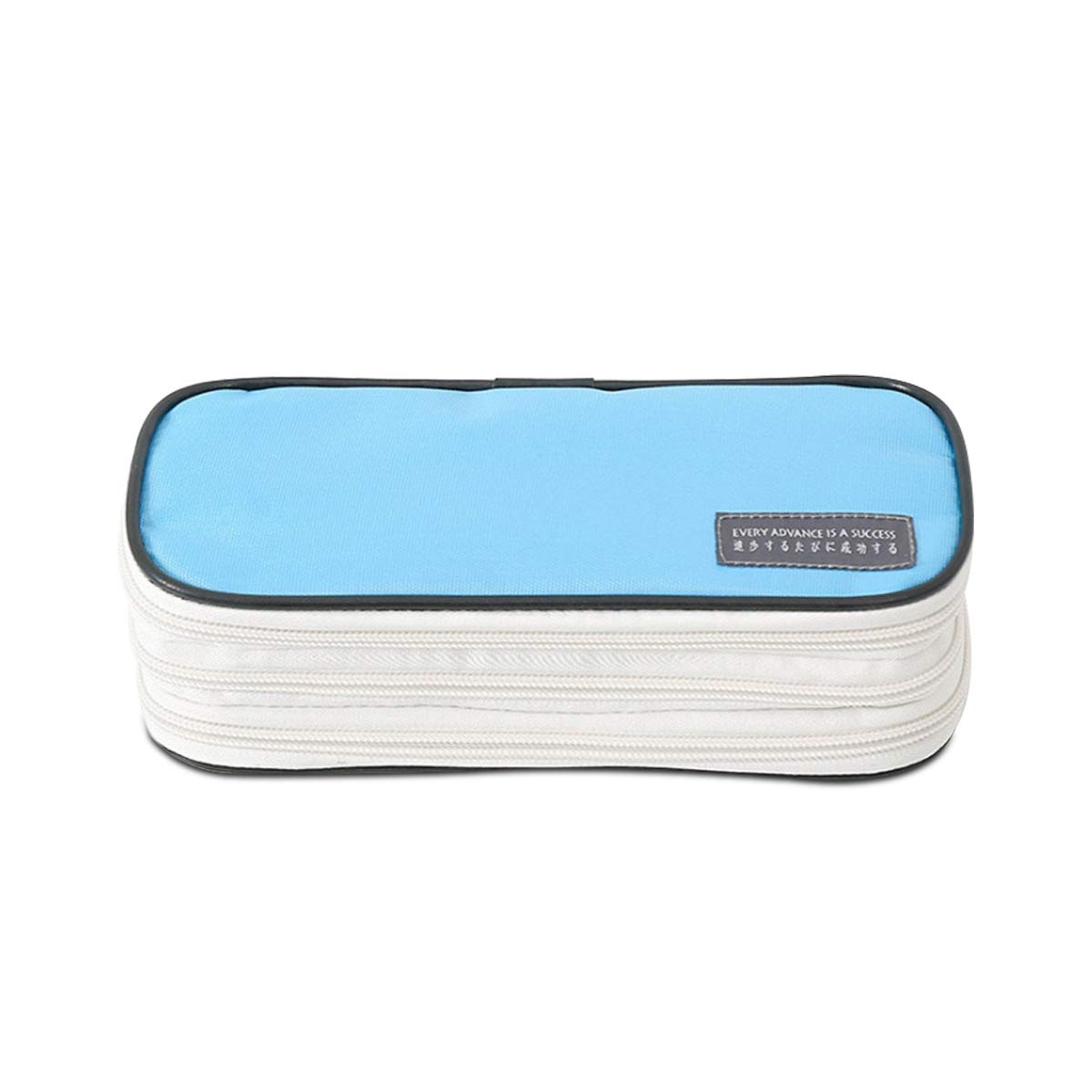 Pencil Case, Big Capacity Pen Marker Holder Pouch Box Makeup Bag, Large Storage Stationery Organizer School College Office for Teens Girls Adults Student (White)