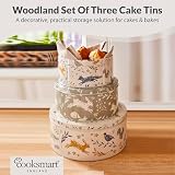 Cooksmart Set of 3 Cake Storage Tins | Round & Square Biscuit Tins view 3