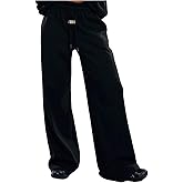 SOLY HUX Women's Wide Leg Sweatpants Drawstring Waist Casual Baggy Pants with Pockets