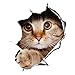 CoSopo 3D Vivid Kid Room Decors Peel & Stick Wall Arts Decals Stickers Murals (Cat)
