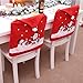 YOBAYE Santa Hat Chair Covers，Set of 6 Pack Kitch Chair Back Covers, Christmas Dinner Party Table Decorations,Santa Claus Snowman Chair Covers for Christmas Holiday Festival Decor