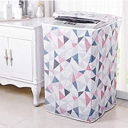 Washing Machine Cover Waterproof Protective Cover PVA Dustproof Zippered Cover For TOP Load Washer Roller Washing Machine (B)