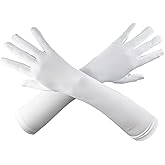 Chendvol Men's and Women's 15'' Elbow Length 20s Stretchy Cosplay Costume Gloves