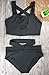 Women High Waist Bathing Suits Sexy Two Pieces Swimsuits Bikini Set Black M