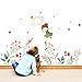DKTIE Kids Room Decor Flower Fairy Decals for Wall Stickers Removable Peel and Stick Girl Wall Decals Quotes for Bedroom Nursery Decor Art Flower Decal