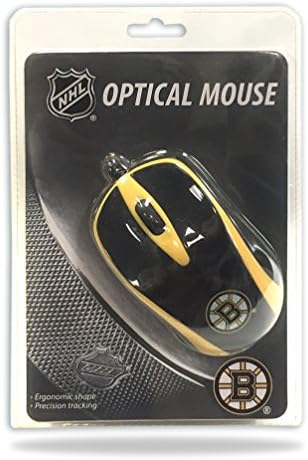 FIDELITY ELECTRONICS NHL Boston Bruins Optical Mouse, Size 8.25, Black