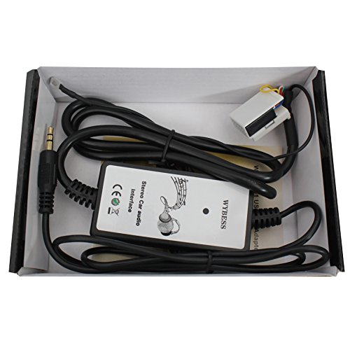 Wyness Car CD Audio Aux Adapter Digital Music Cd Changer 3.5mm Interface for VW 12Pin Jetta Beetle Passat GTI Golf Touareg Tiguan EOS Polo Touran R32 Fox, Skoda Octavia SuperB, Seat Leon