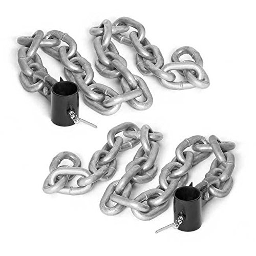 Weight Lifting Chain 44lbs Pair W Collars Fits Olympic Bars