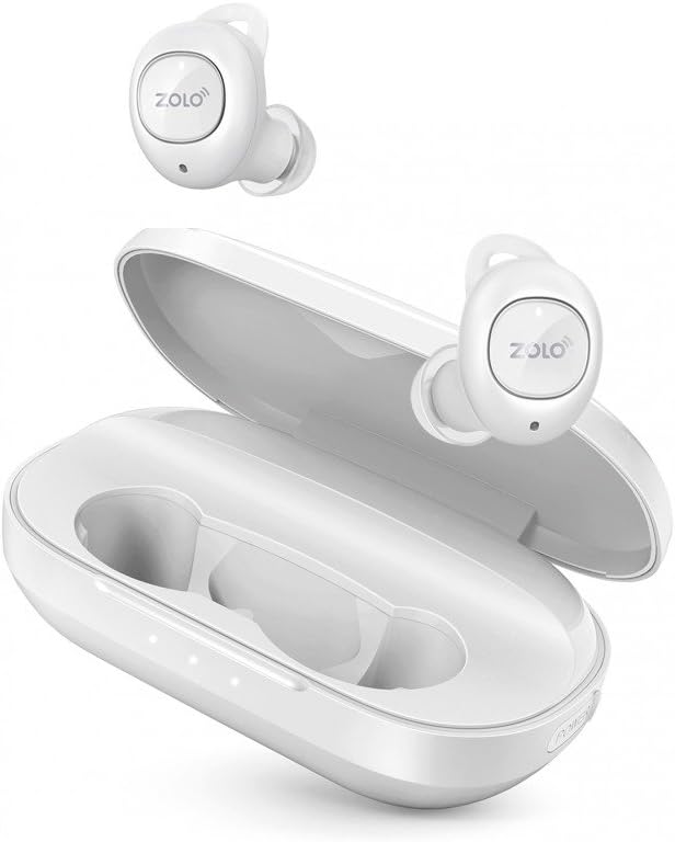 ZOLO Liberty+ Auriculares inalambricos, Auriculares Bluetooth con duración de 48 horas, resistentes al sudor con Smart AI