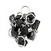 Rock Paradise 1 (One) Tourmaline Stone Silver Toned Key Chain - Natural Black Tourmaline Keychain Exclusive with COA AM19B1-06 …