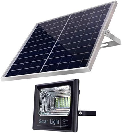 foco solar de 60 w para exteriores impermeable ip66 con mando a distancia reflector led para jardin garaje de la calle camino piscina cubierta