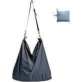 Fynarzel Lightweight Foldable Nylon Crossbody Bag, Stylish Compact Polyester Packable Totes, Simple Collapsible Handbag for Travel, Gym, Sports, Everyday Use - Gray, Gifts for Christmas