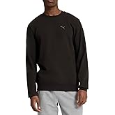 Puma Men's Long Sleeve Textured Crew Pullover Sweatshirt (US, Alpha, Small, Regular, Regular, Black)