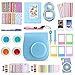 MoroTek 12 in 1 Fujifilm Instax Mini 8/8+ or Instax Mini 9 Accessories Bundles include Case/Album/Strap/3 Styles Frames/Selfie Lens/Filters /Stickers/Pen (Blue)