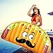 BigMouth Inc. Giant Taco Pool Float, 5 Feet Long Lounge Raft Floatie, Funny Pool Party Summer Water Toy, Durable Vinyl, Includes Patch Repair Kit