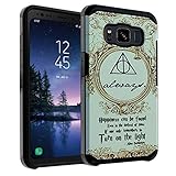 Galaxy S8 Active Case Harry Potter Deathly Hallows, DURARMOR Dual Layer Hybrid ShockProof Ultra Slim Fit Armor Air Cushion Defender Protector Cover for Galaxy S8 Active - Always