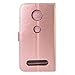 Moto Z2 Force Case, Harryshell PU Leather Kickstand Flip Wallet Protective Case Cover with Card Slot Wrist Strap Photo Frame for Motorola Moto Z2 Force (Rose Gold)