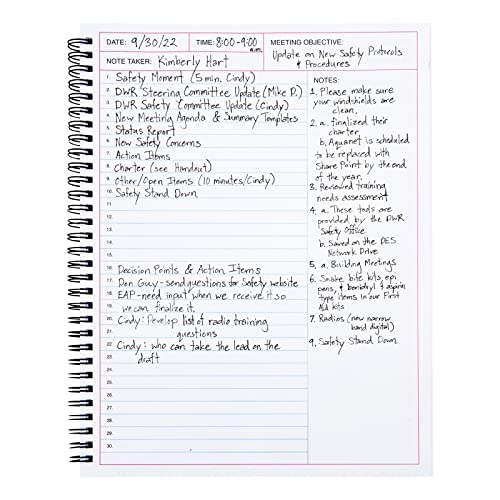 2 Pack Meeting Notebooks for Work, SpiralBound Daily Planner for