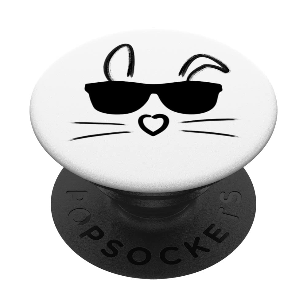 Bunny with glasses Easter bunny Bunny ears Funny Bunny 2023 PopSockets Swappable PopGrip