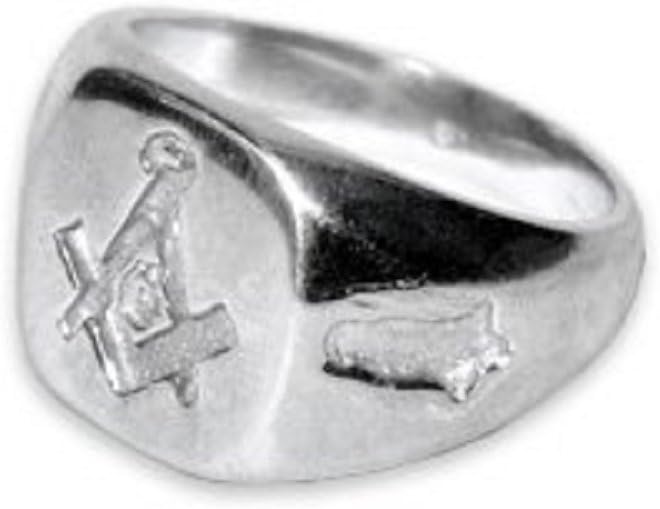 Baxters Jewellers Sterling Silver Solid Masonic Ring