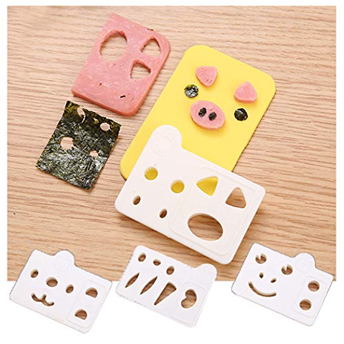 Rice Ball Mold Cute Cat Sushi Mold Animal Onigiri Mold DIY Kitchen Tools Rice Ball Press Mold with Nori Cutter for Home Party Cartoon Cute Bento Lunch Make - Thumbnail 3