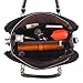 Yafeige Women Ladies Genuine Leather Tote Bag Handbag Shoulder Bag Top-handle Purse (Black)