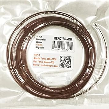 Proto Pasta Copper Metal Composite Htpla 3d Printing Filament 1 75mm 50g Sampler Amazon In Office Products