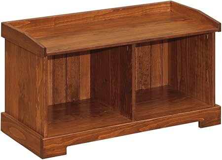 Amish Banc D Entree En Pin Avec Rangement Ouvert Fabrication Americaine France 36 Primitive Classic Sage Amazon Fr Cuisine Maison