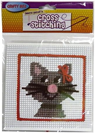 Children's Cross Stitch Starter Complete Pack - Cute Cat