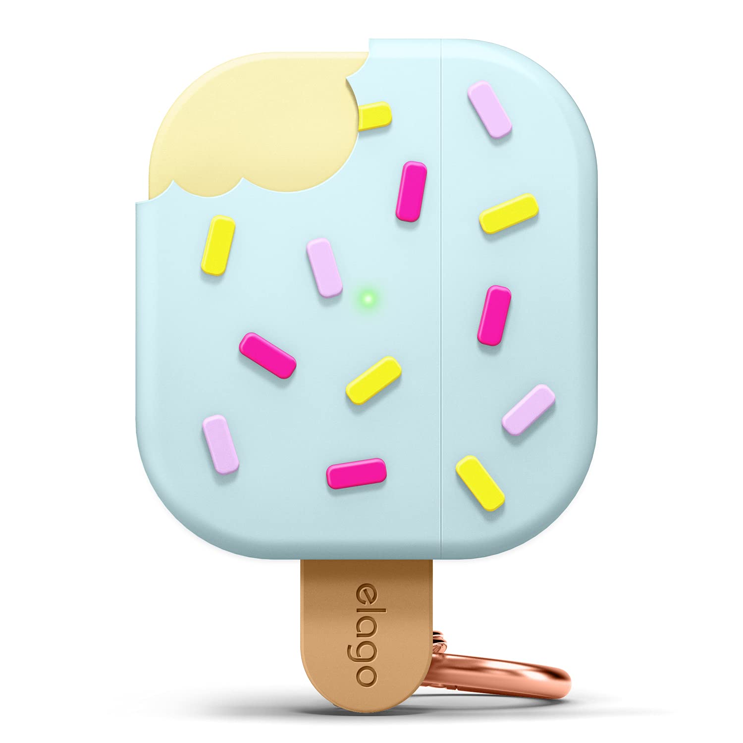 elago Ice Cream Case with Keychain Compatible with AirPods 3 Case Cover - Supports Wireless Charging, Cute Design Case, Shock Resistant (Mint)