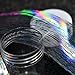 100x4cm Roll Super Holographic Nail Art Foil Stripe Line Silver Laser Nail Glue Transfer Sticker Decals Can be Use for Gel