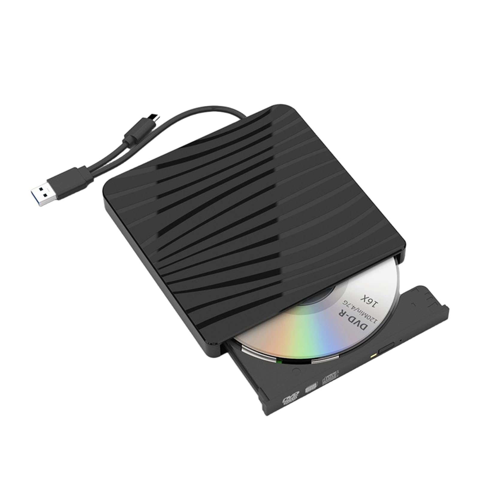 External Optical Disc Drive Enclosure Kit, Type C, USB3.0 Portable External Optical Disc Drive Enclosure Kit, Tray Load CD DVD Blu-ray Drive for 9.5mm 9mm SATA CD DVD BD Optical