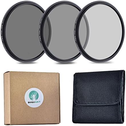 58mm Neutral Density Professional Camera Lens Filter Set (ND2 ND4 ND8), ND Filters with 58mm Filter Thread + Filters Pouch
