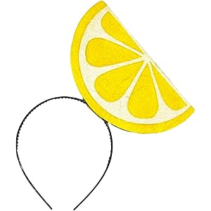 Dreuyet Lemon Slice Headband Cute Fruit Orange Lime Hairpiece Costume Headwear for Summer Party Halloween Accessories