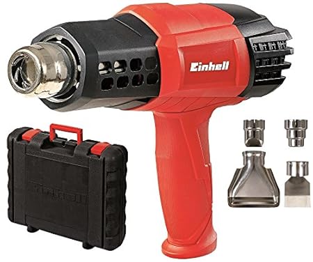 Einhell Heißluftpistole TE-HA 2000 E (2.000 W, 9 Temperaturstufen 50-550°, Luftmengenschalter, Kaltstufe, inkl. umfangreiches