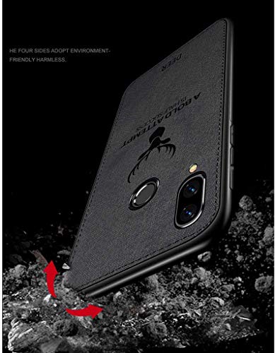 REALCASE for Xiaomi Redmi Note 7 Pro Soft Cover Case with Deer Design Cloth Hand Stitching Cover for Xiaomi Redmi Note 7
