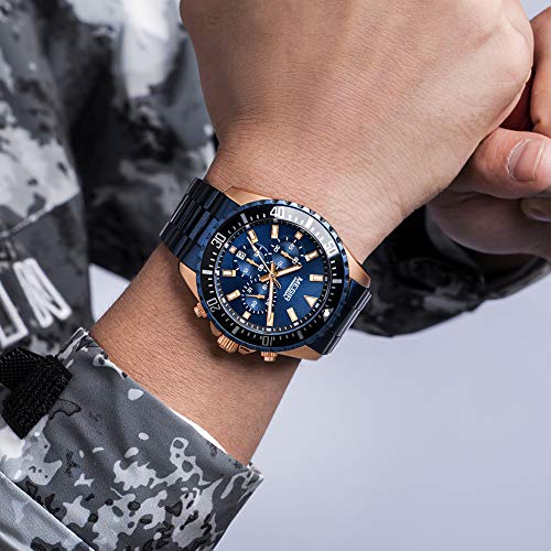 MEGIR-Mens-Business-Work-Analogue-Quartz-Wrist-Watch-with-Stainless-Steel-Band-Calendar-Stopwatch-Luminous-for-Collection