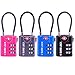 SURE LOCK TSA Compatible Travel Luggage Locks, Inspection Indicator, Easy Read Dials TSA Approved with Zinc Alloy Four Colour