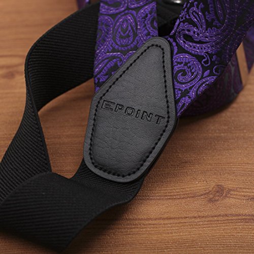 EFDB0019 Dark Violet Black Patterns Skinny Tie Microfiber Inspire For Dad Braces Skinny Tie Set By Epoint